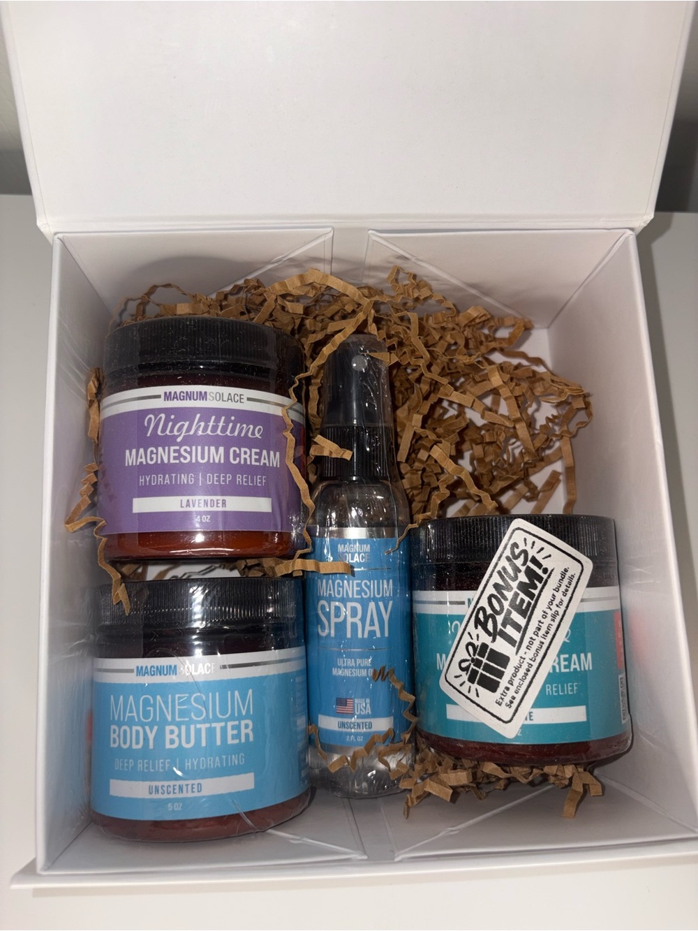 Lavender Nighttime Magnesium Cream & Body Butter Set - Blue/Lavender